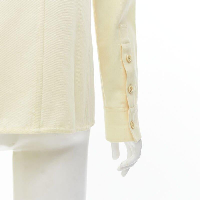 CALVIN KLEIN 205W39NYC Raf Simons yellow green western flap pocket shirt US6 S For Sale 3