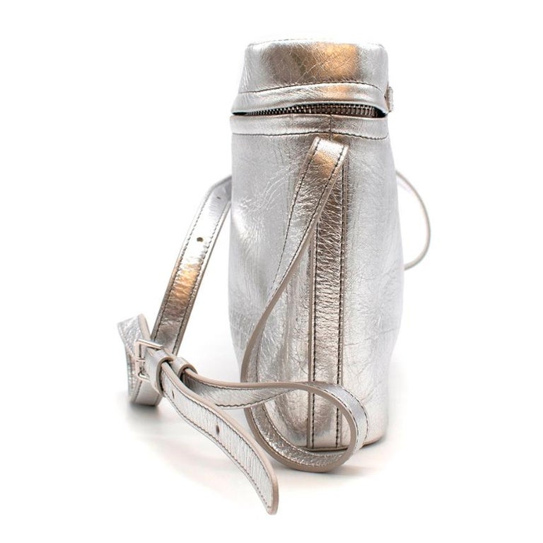 Calvin Klein 205W39NYC Silver leather Binocular Shoulder Bag For