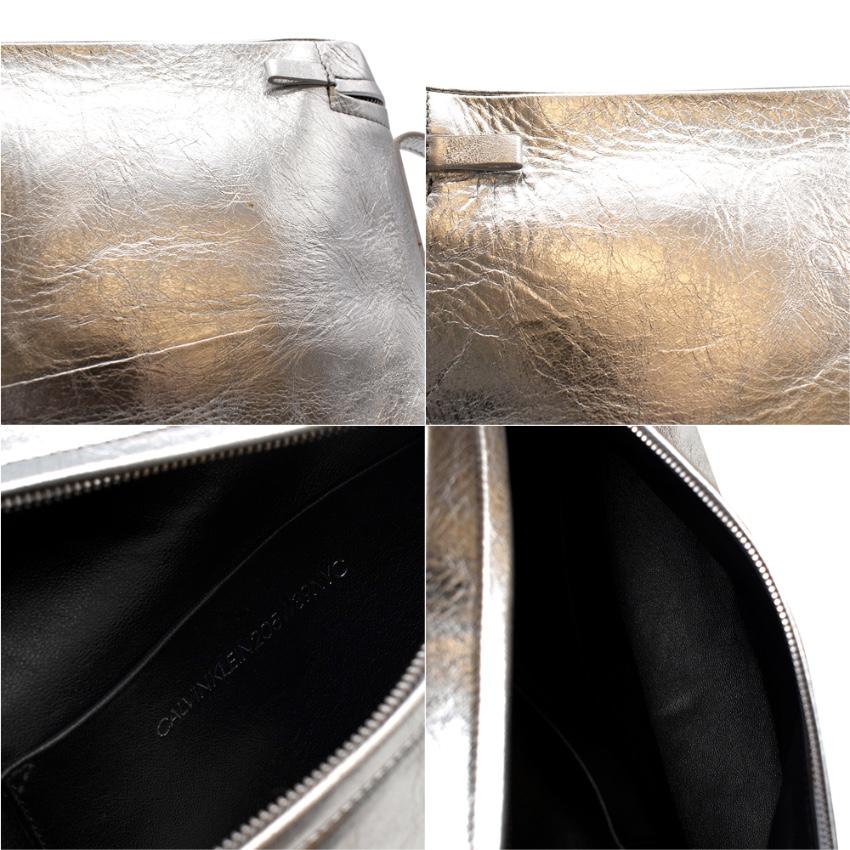 Calvin Klein 205W39NYC Silver leather Binocular Shoulder Bag  For Sale 3