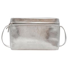 Calvin Klein 205W39NYC Silver leather Binocular Shoulder Bag 