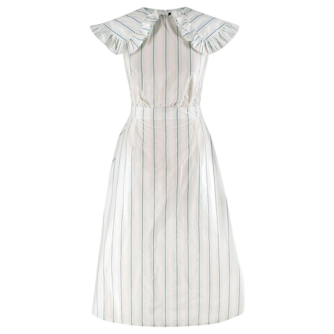calvin klein black and white striped dress