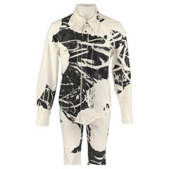 CALVIN KLEIN 205W39NYC x Andy Warhol - Ensemble en coton imprimé blanc et noir, taille M