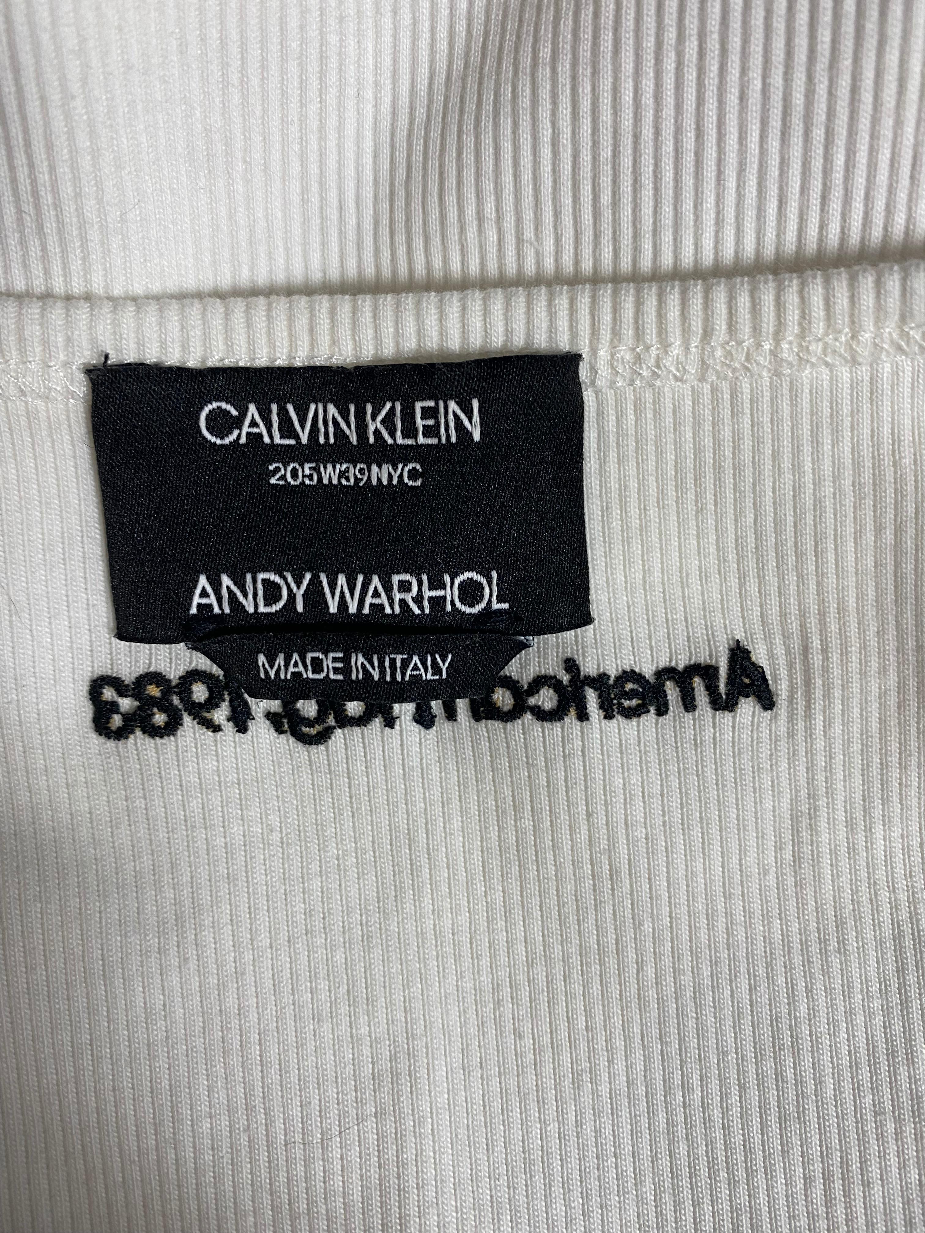 Débardeur blanc Calvin Klein Andy Warhol, Taille Small Unisexe en vente