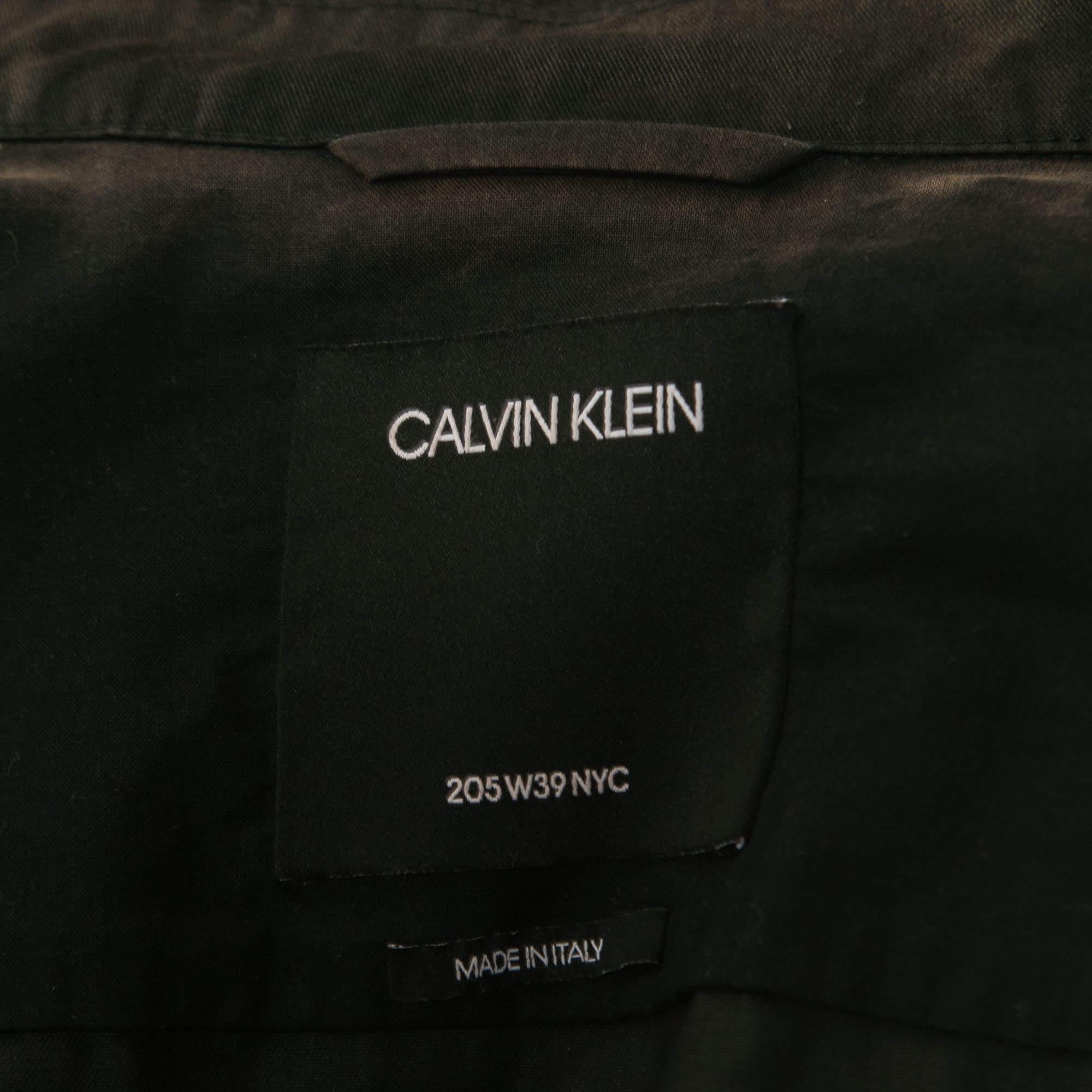 Veste de pompier en coton noir réfléchissant Calvin Klein  Excellent état - En vente à Dubai, Al Qouz 2