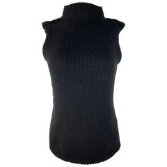 Calvin Klein Black Knit Sweater Vest Top, Size Small