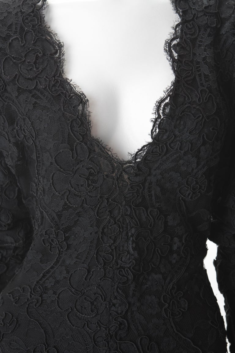 Calvin Klein Black Lace Cocktail Dress, c. 1990s. For Sale at 1stDibs | calvin  klein black evening dress, calvin klein lace dress, etam velvet purple dress