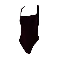 Calvin Klein Burgundy Lattice Back Swim Suit 1990s Dead Stock 14