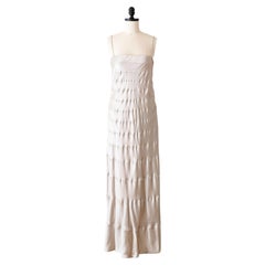 Calvin Klein Collection 1990s Silver Silk Gown (XS)