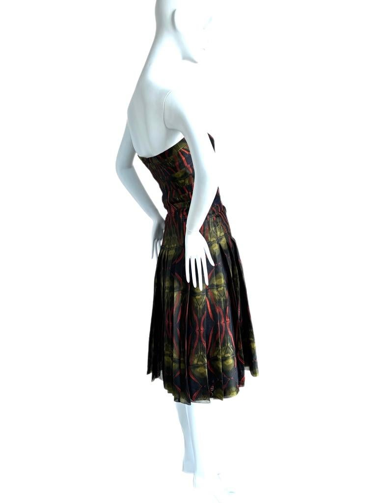 Calvin Klein Collection 2003 Vintage Runway Strapless Dress In Good Condition In Leonardo, NJ