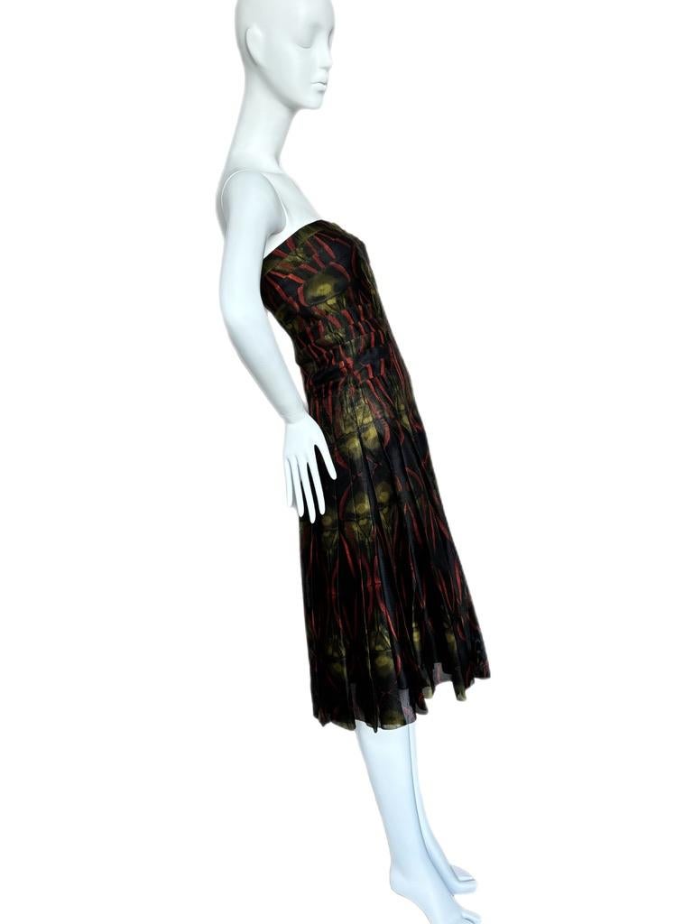 Women's Calvin Klein Collection 2003 Vintage Runway Strapless Dress