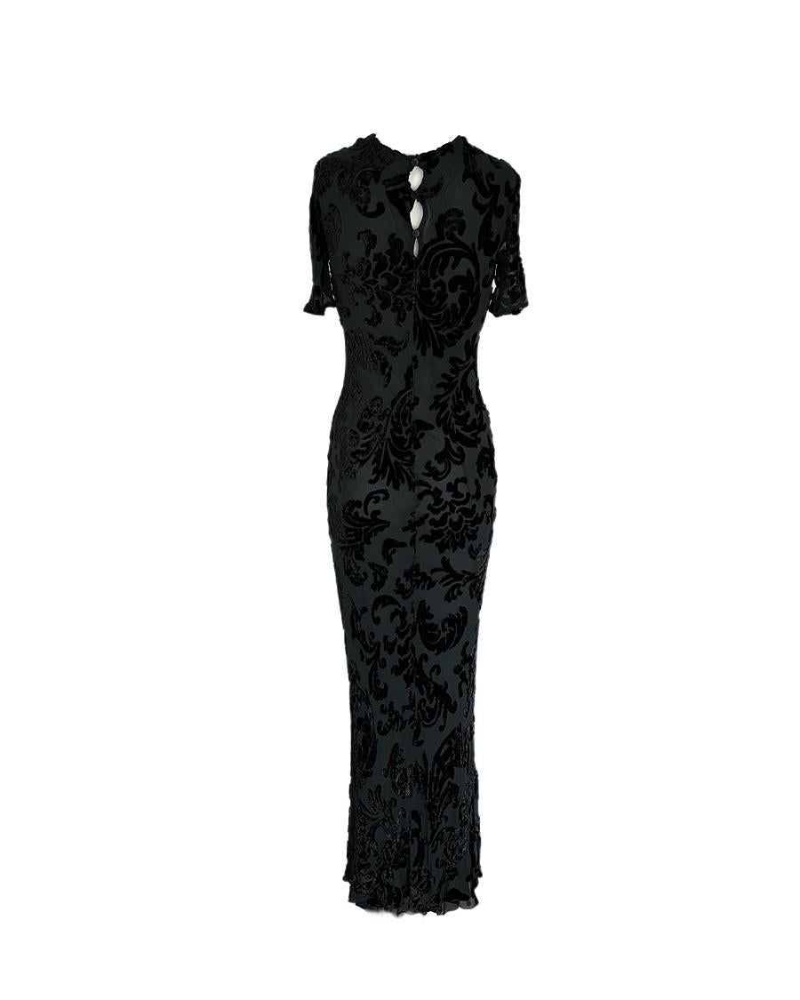 CALVIN KLEIN COLLECTION 90's Vintage Evening Gown Maxi Dress In Excellent Condition In Leonardo, NJ