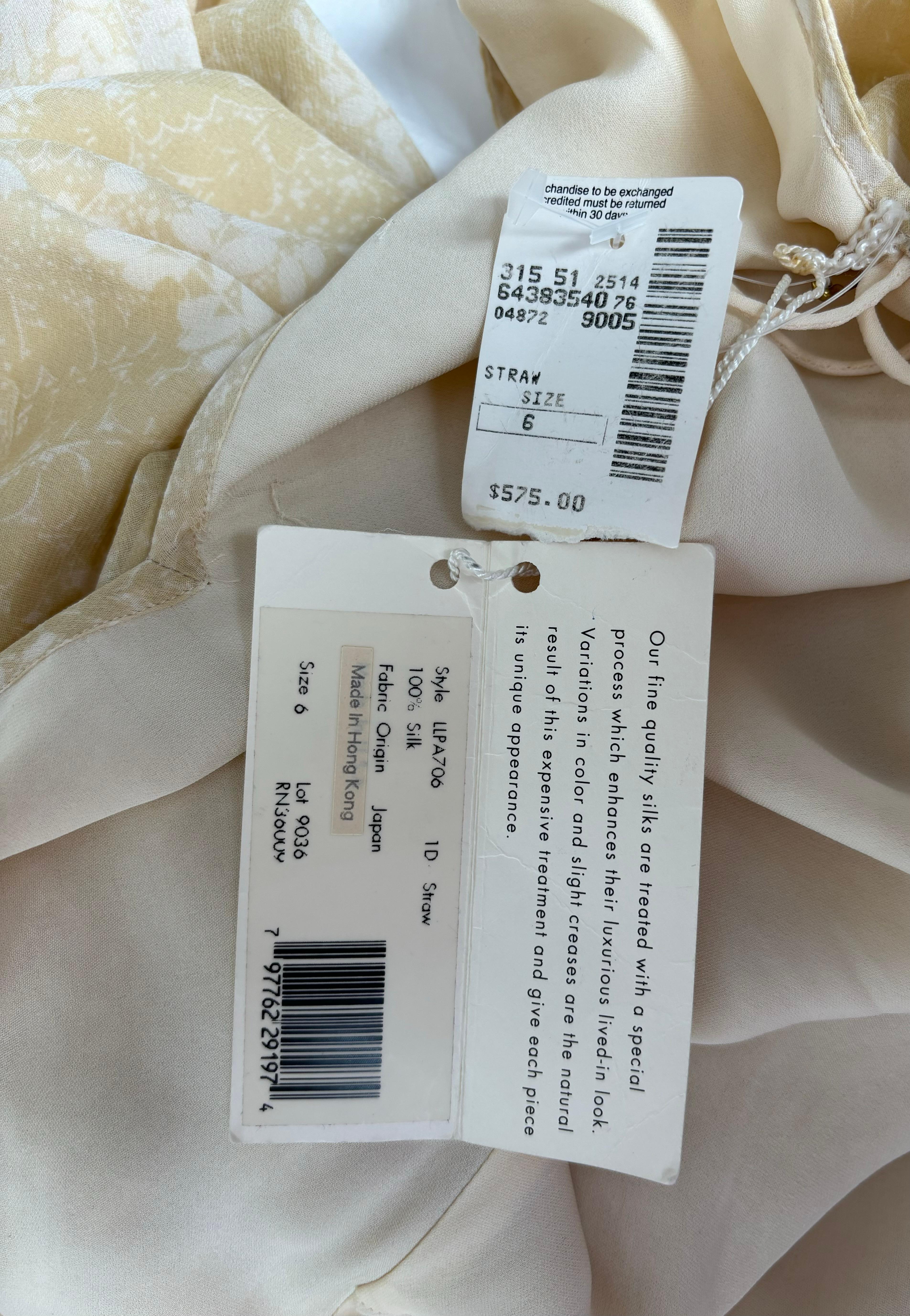 CALVIN KLEIN COLLECTION 90's Vintage Silk Slip Floral Dress For Sale 2