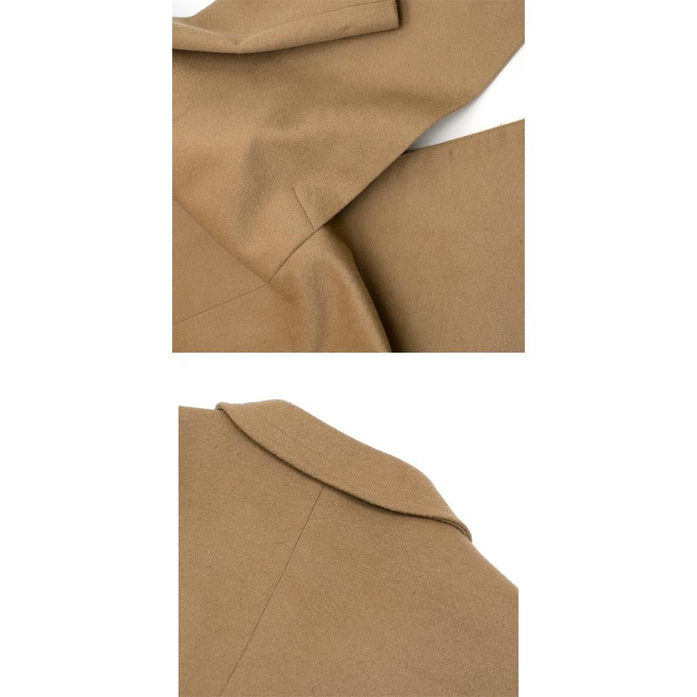 Calvin Klein Collection Camel Wool & Cashmere Blend Coat Size US 6 For Sale 2
