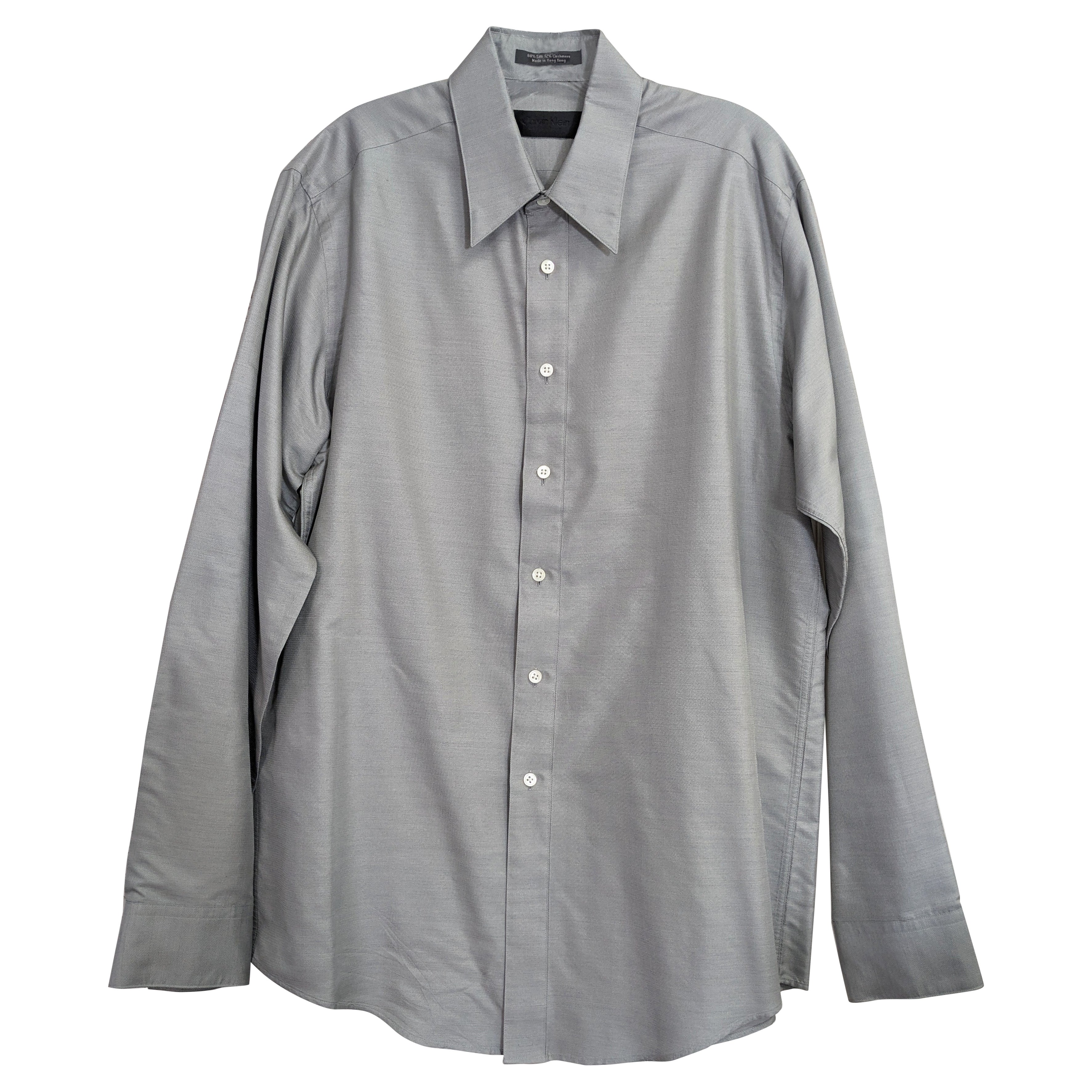 Chemise habillée en cachemire et soie Calvin Klein Collection