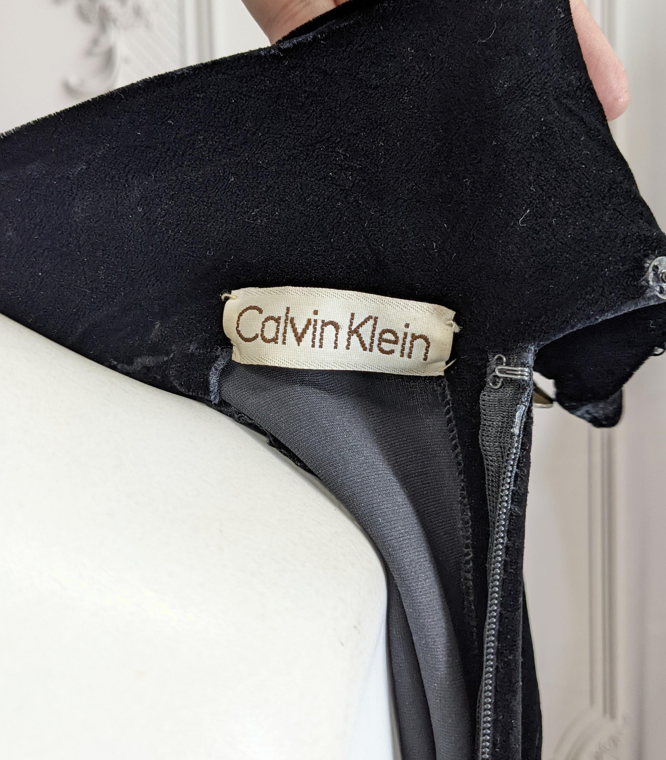 Calvin Klein Collection Diamonte Velvet Sheath For Sale 5