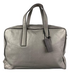 Calvin Klein Collection Borsa da viaggio in pelle grigia