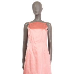 CALVIN KLEIN COLLECTION pink silk 1990s SATIN Sleeveless Dress S