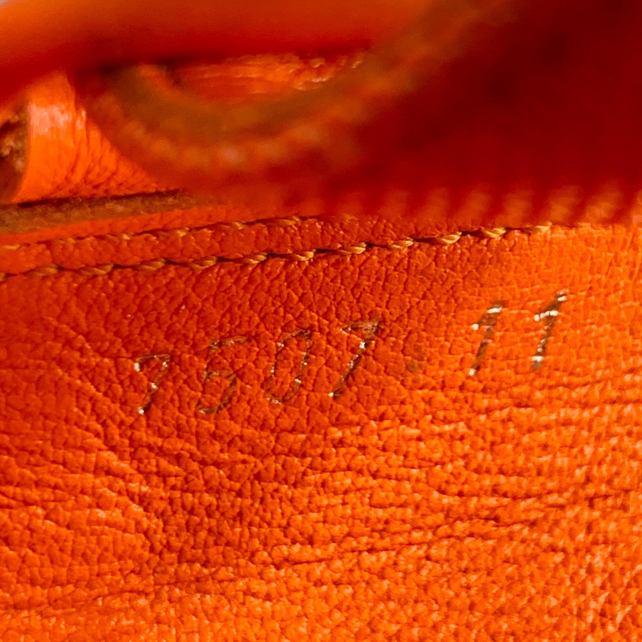 CALVIN KLEIN COLLECTION Size 12 Orange Leather Straps Sandals For Sale 5