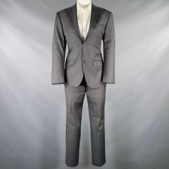 CALVIN KLEIN COLLECTION Size 34 Grey Wool Notch Lapel Suit