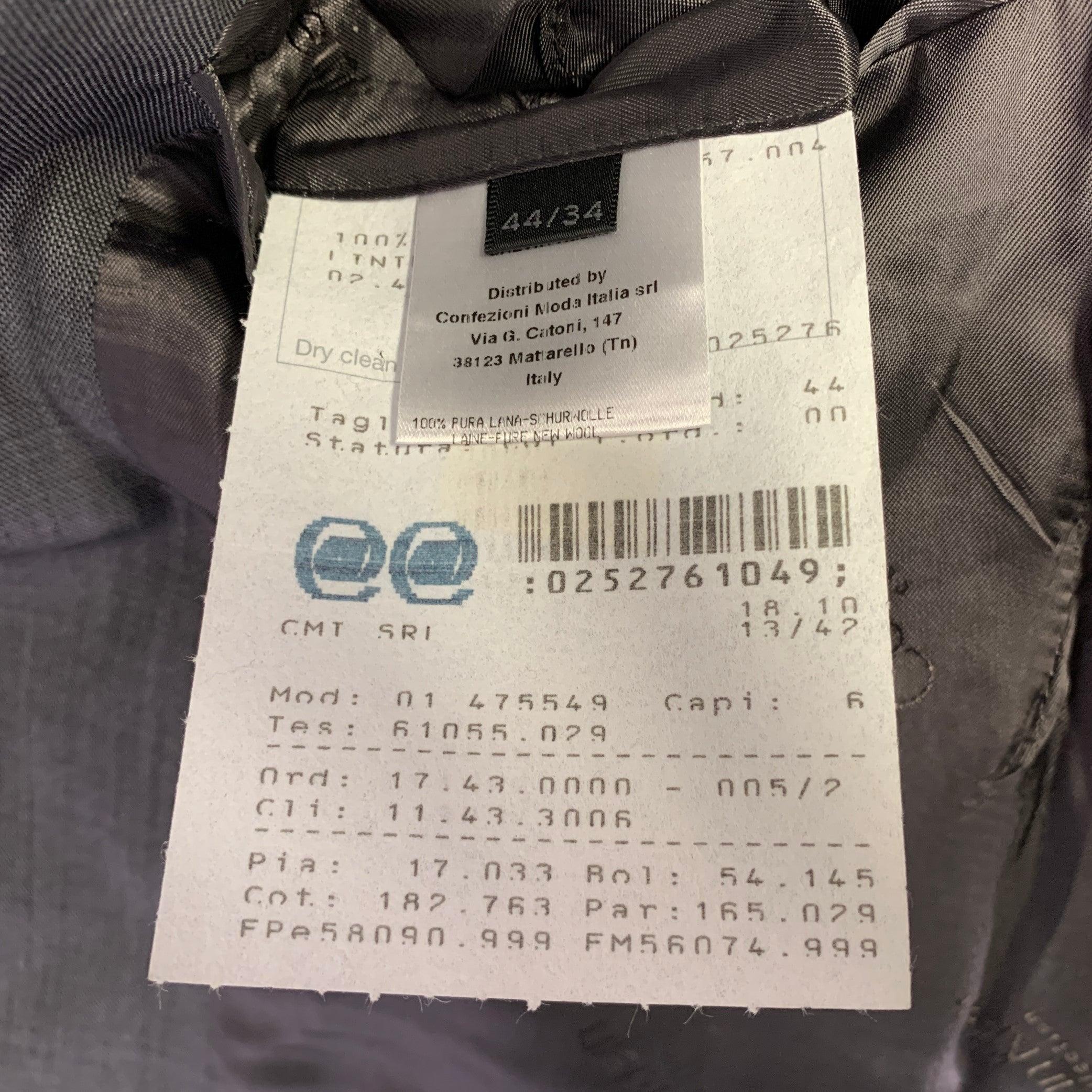Calvin Klein Collection Taglia 34 Abito in lana grigia con risvolto a tacche in vendita 3