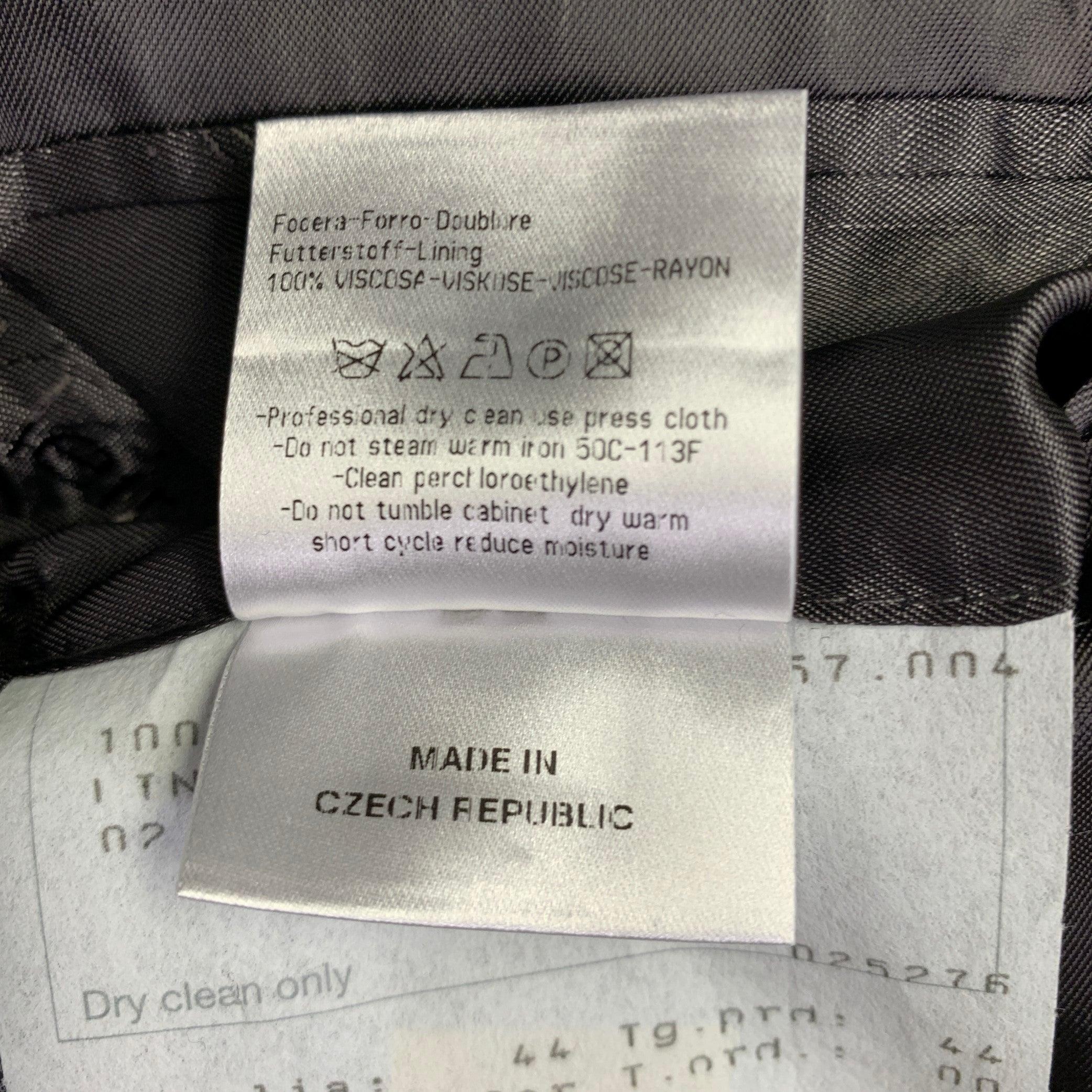 Calvin Klein Collection Taglia 34 Abito in lana grigia con risvolto a tacche in vendita 4