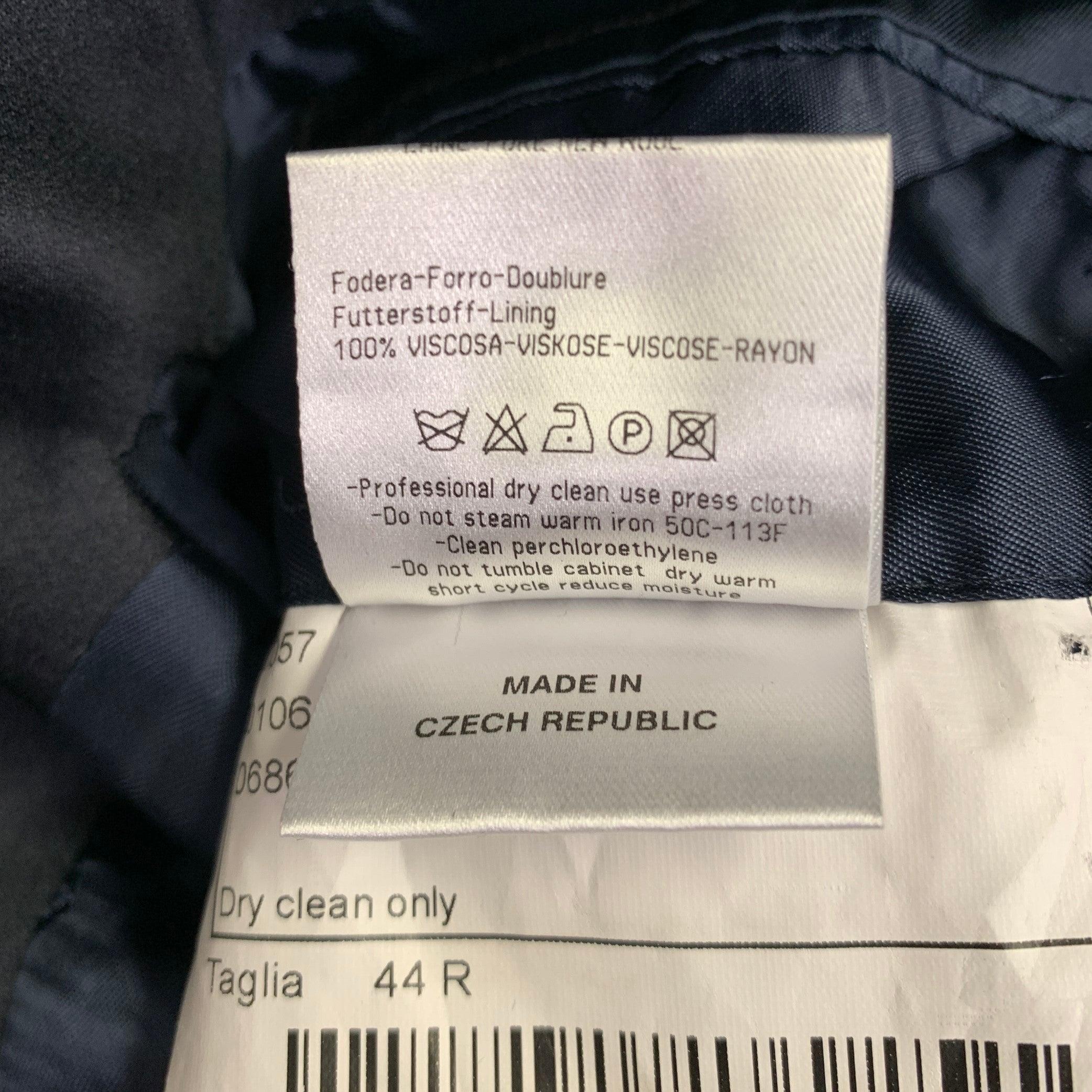 Calvin Klein Collection Taglia 34 Smoking in lana nera e marina con risvolto a scialle in vendita 5