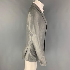 CALVIN KLEIN COLLECTION Size 36 Grey Notch Lapel Sport Coat