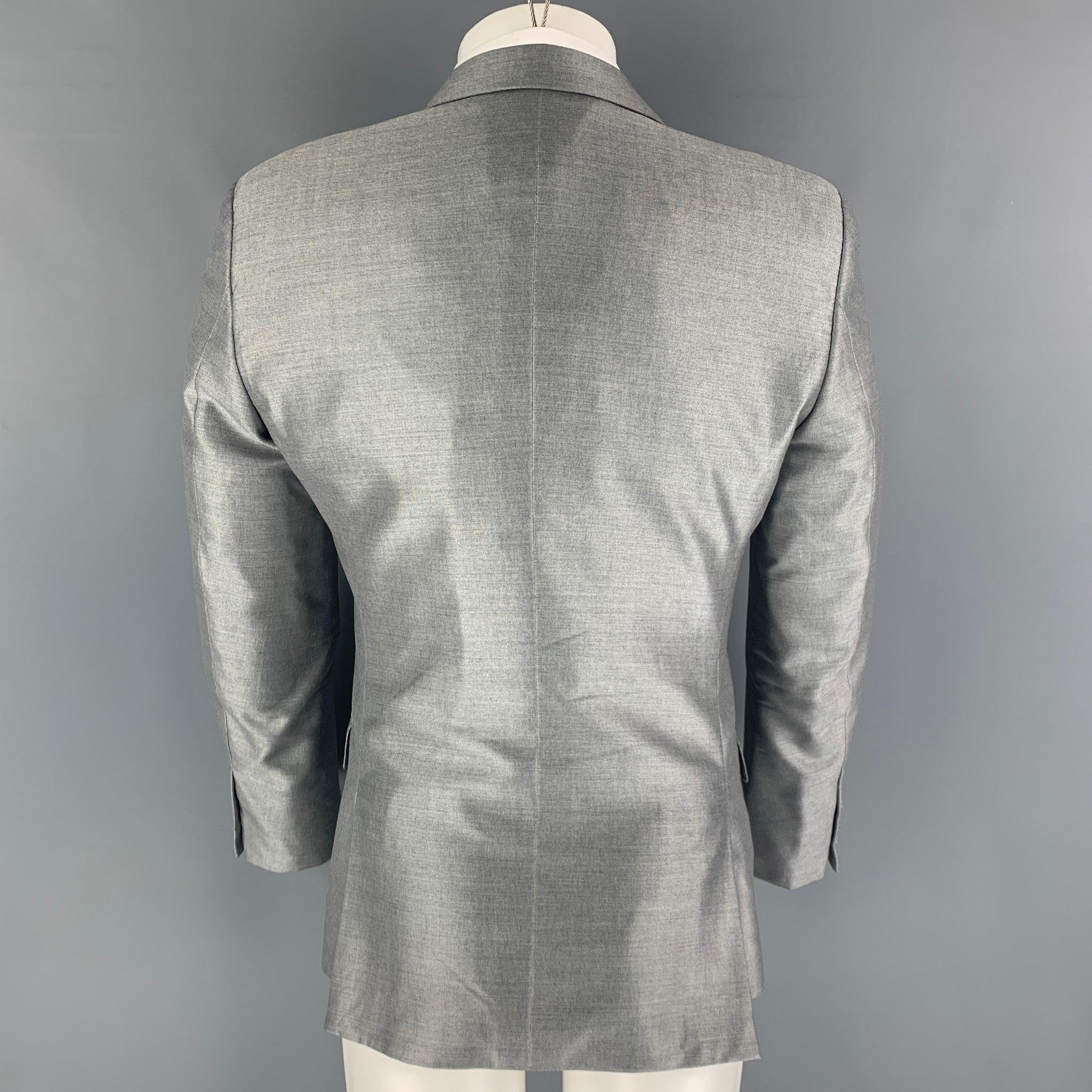 Men's CALVIN KLEIN COLLECTION Size 36 Grey Notch Lapel Sport Coat For Sale
