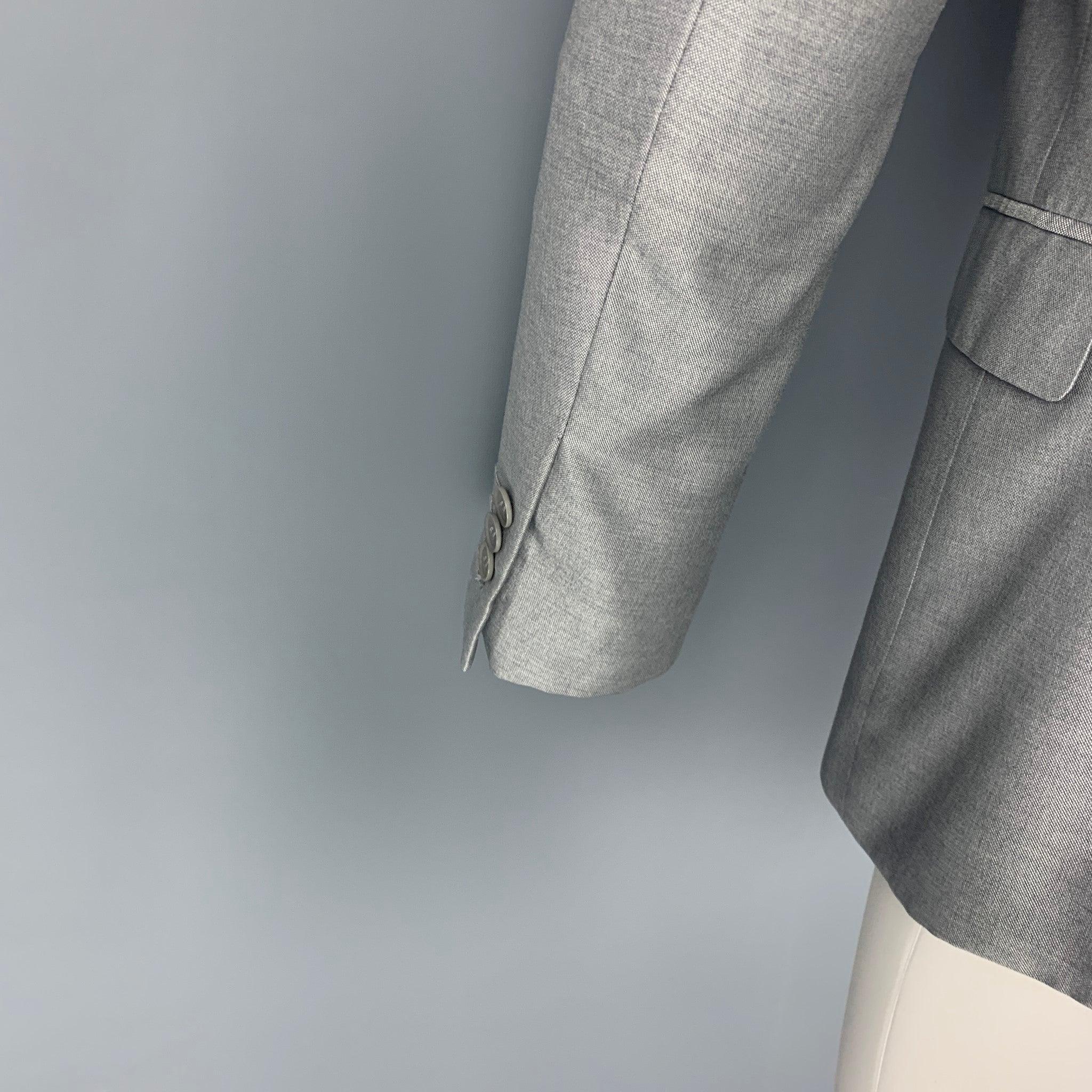 CALVIN KLEIN COLLECTION Size 36 Grey Notch Lapel Sport Coat For Sale 1