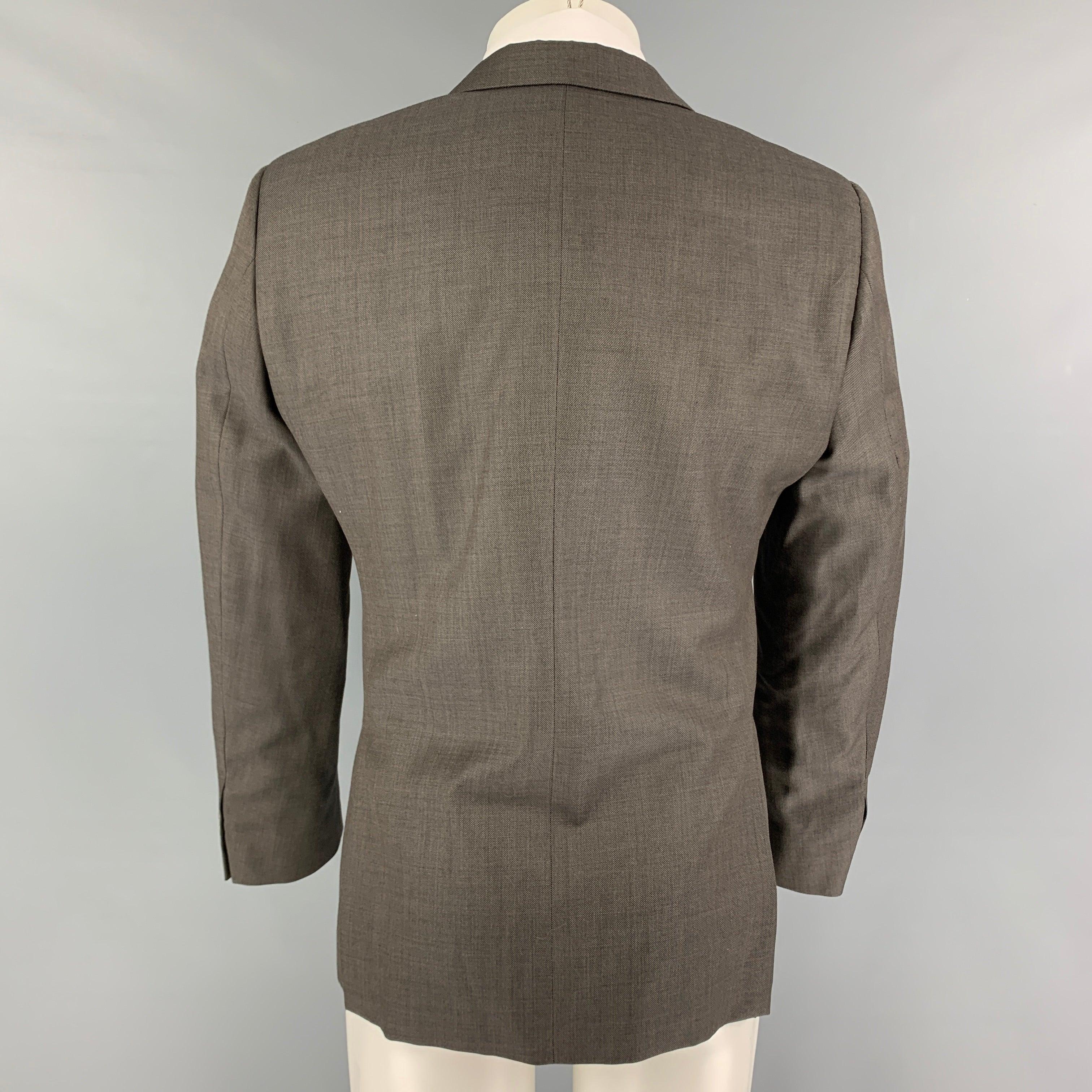 Men's CALVIN KLEIN COLLECTION Size 36 Grey Wool Notch Lapel Sport Coat For Sale