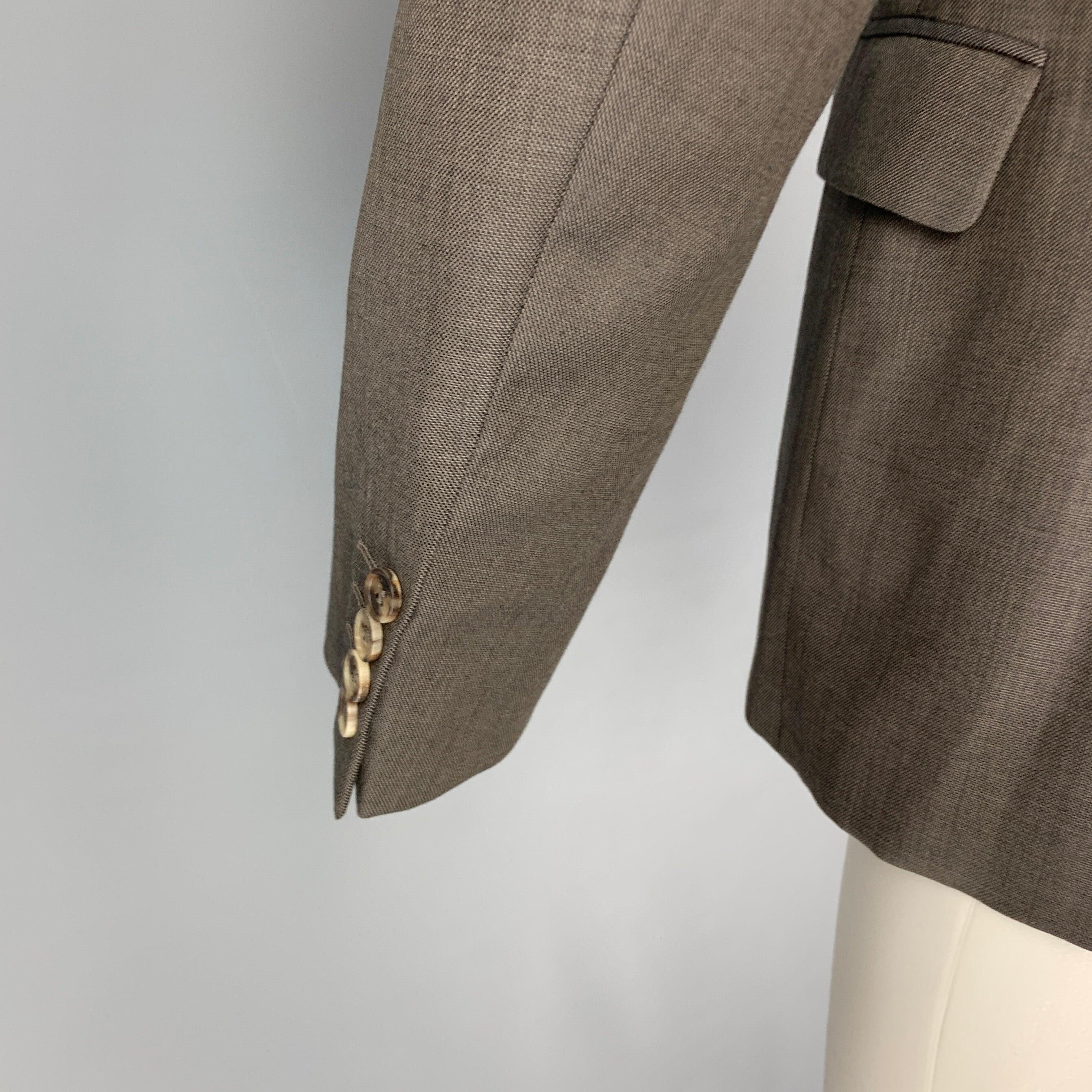 Men's CALVIN KLEIN COLLECTION Size 36 Grey Wool Notch Lapel Sport Coat For Sale