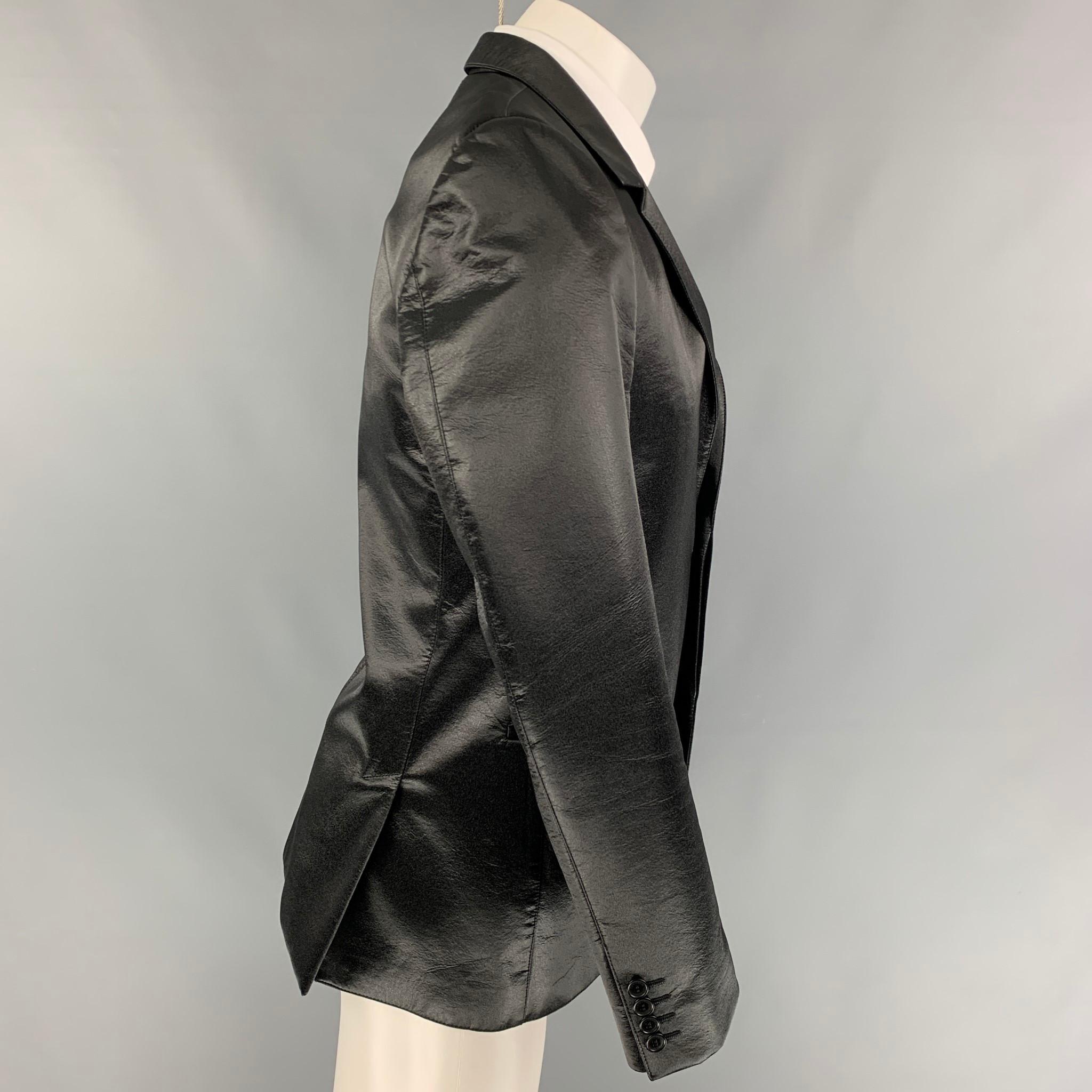 Men's CALVIN KLEIN COLLECTION Size 36 Regular Black Textured Wool Sport Coat