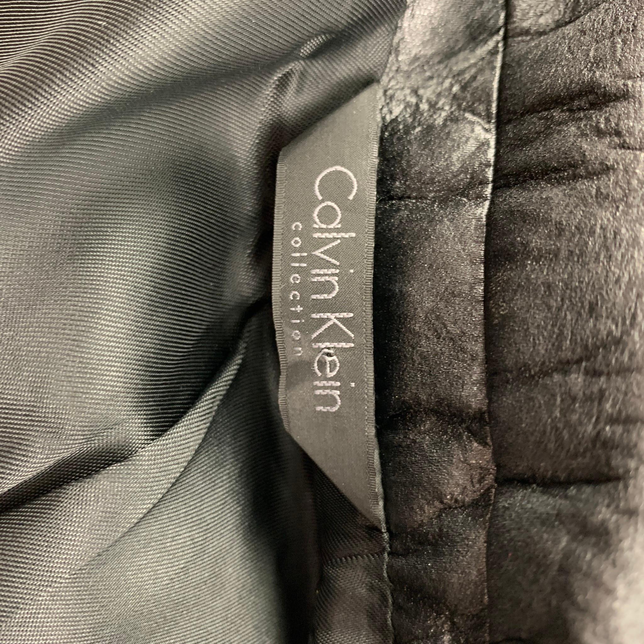 CALVIN KLEIN COLLECTION Size 36 Regular Black Textured Wool Sport Coat 5