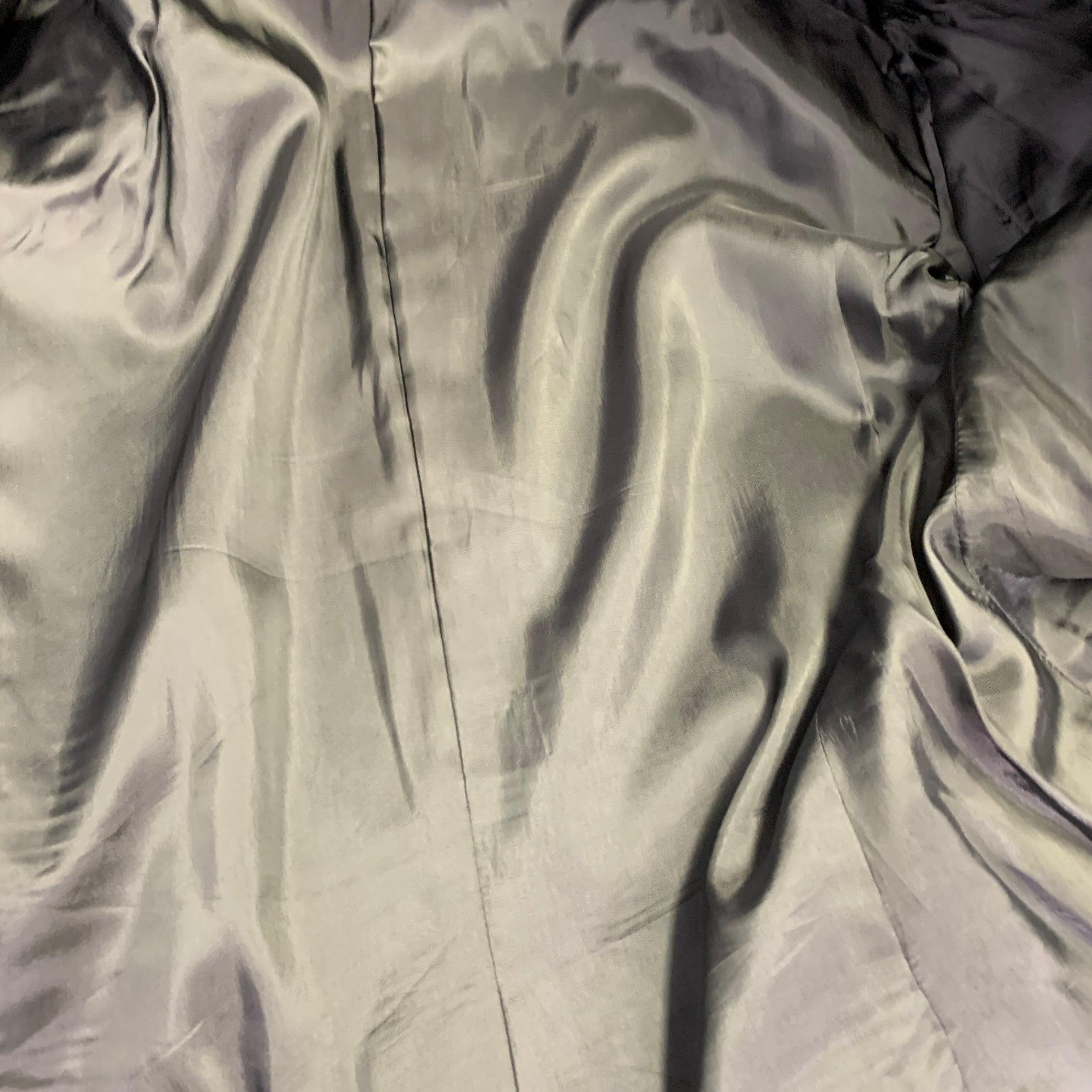 CALVIN KLEIN COLLECTION Size 38 Black Grey Lines Virgin Wool Tuxedo Sport Coat For Sale 4