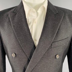CALVIN KLEIN COLLECTION Size 38 Black White Heather Suit
