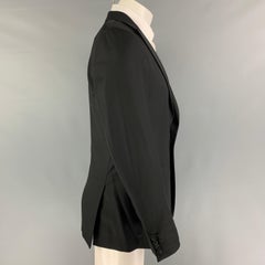 CALVIN KLEIN COLLECTION Size 38 Black Wool Peak Lapel Sport Coat