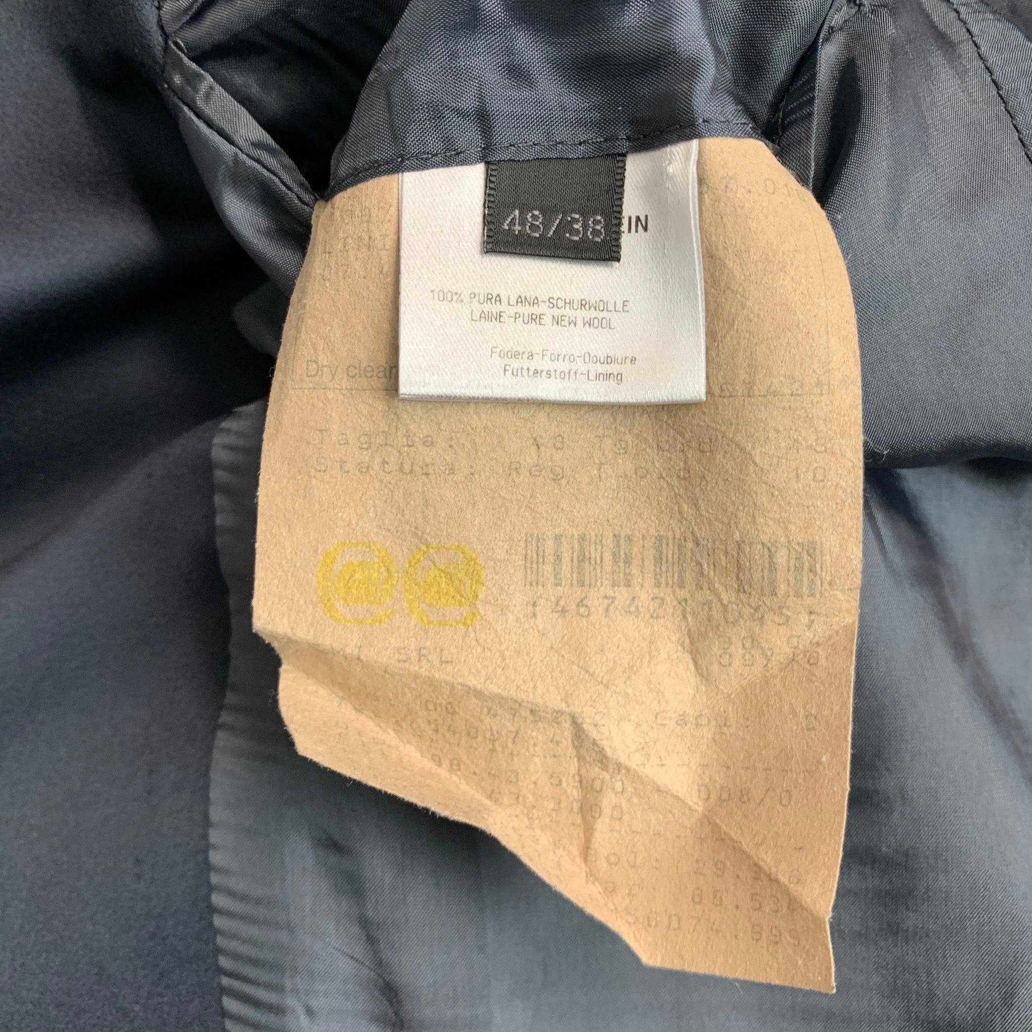 CALVIN KLEIN COLLECTION Size 38 Black Wool Peak Lapel Sport Coat For Sale 5