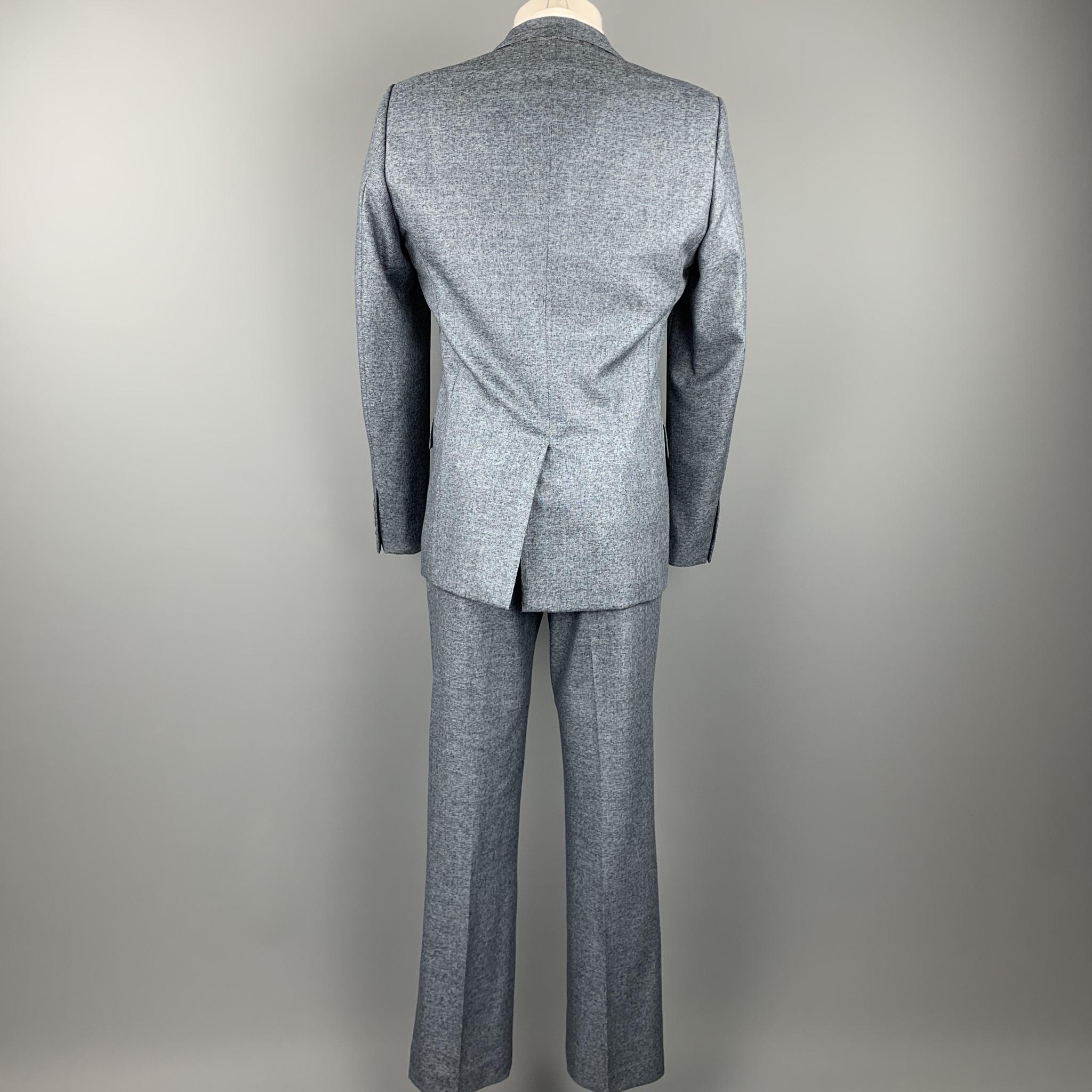 heather blue suit
