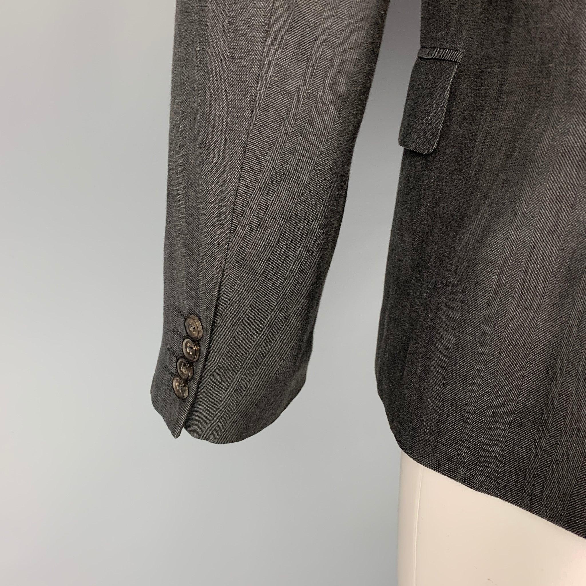 De los hombres CALVIN KLEIN COLLECTION Talla 38 Chaquetón de lino gris oscuro en venta