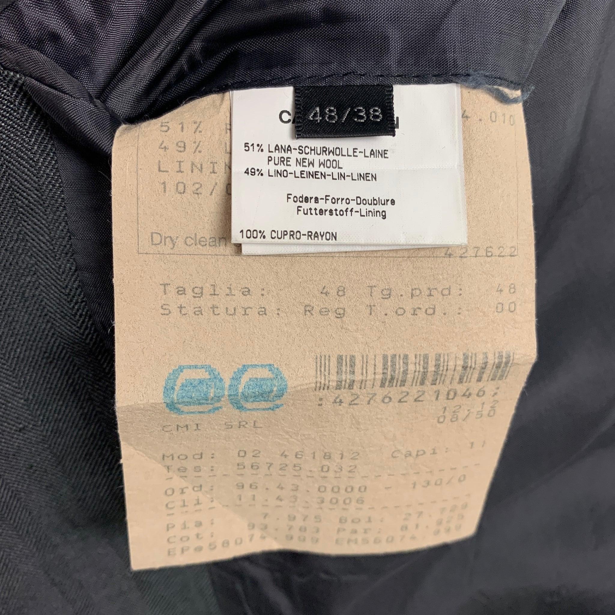 CALVIN KLEIN COLLECTION Talla 38 Chaquetón de lino gris oscuro en venta 2