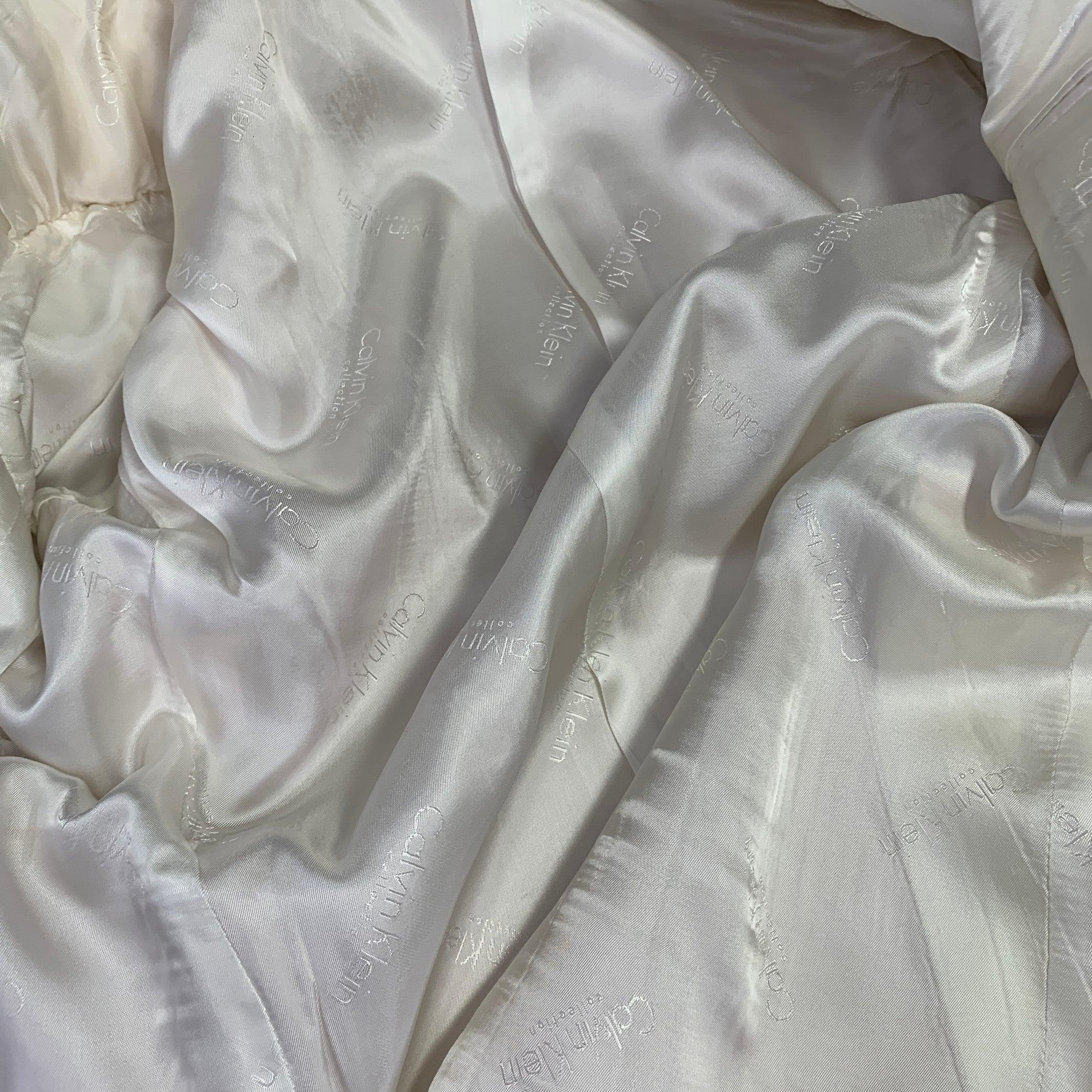 CALVIN KLEIN COLLECTION Size 38 Cream Cotton Blend Notch Lapel Sport Coat For Sale 5