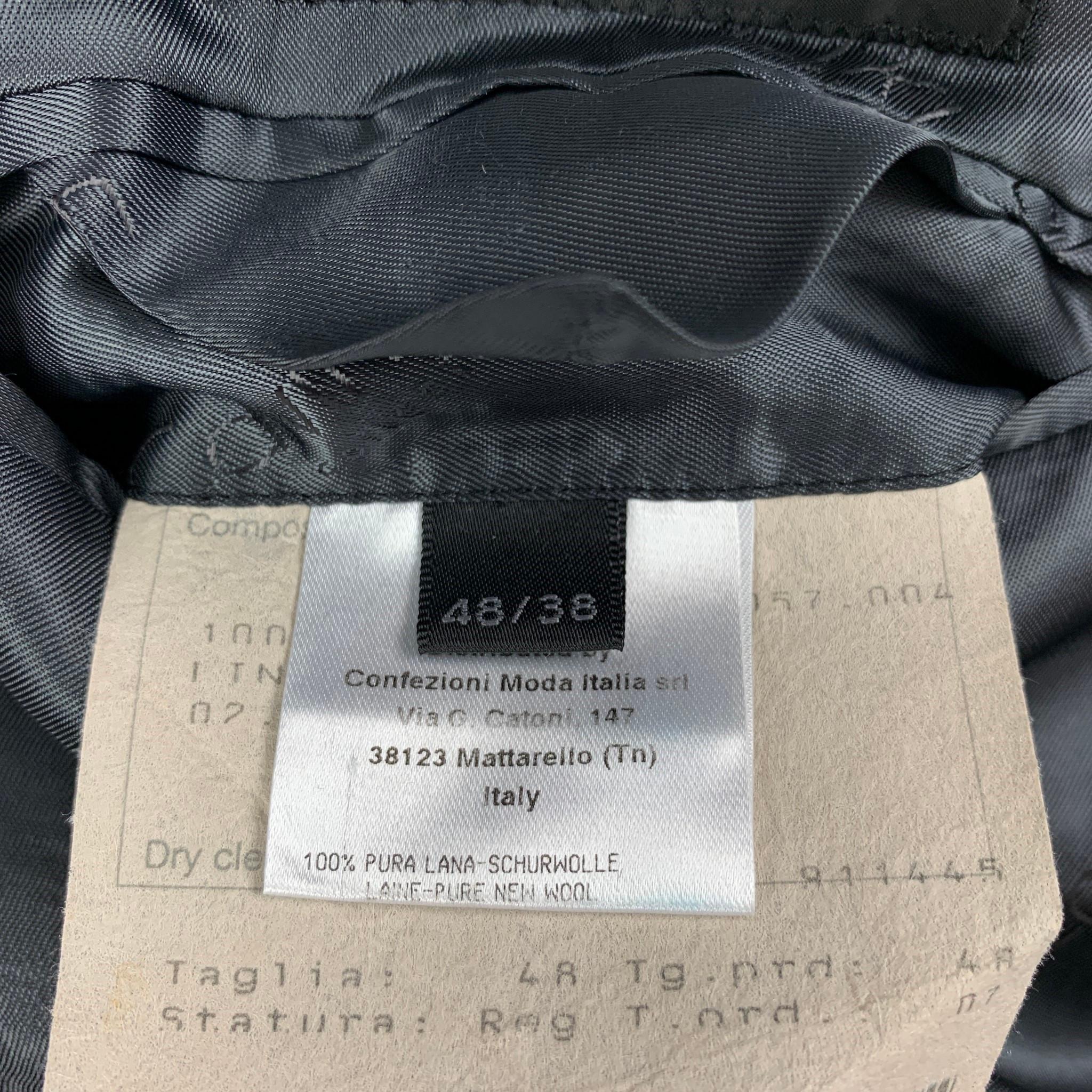 CALVIN KLEIN COLLECTION Size 38 Dark Gray Wool Notch Lapel Suit 4