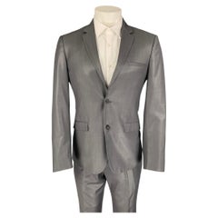 CALVIN KLEIN COLLECTION Size 38 Dark Gray Wool Notch Lapel Suit