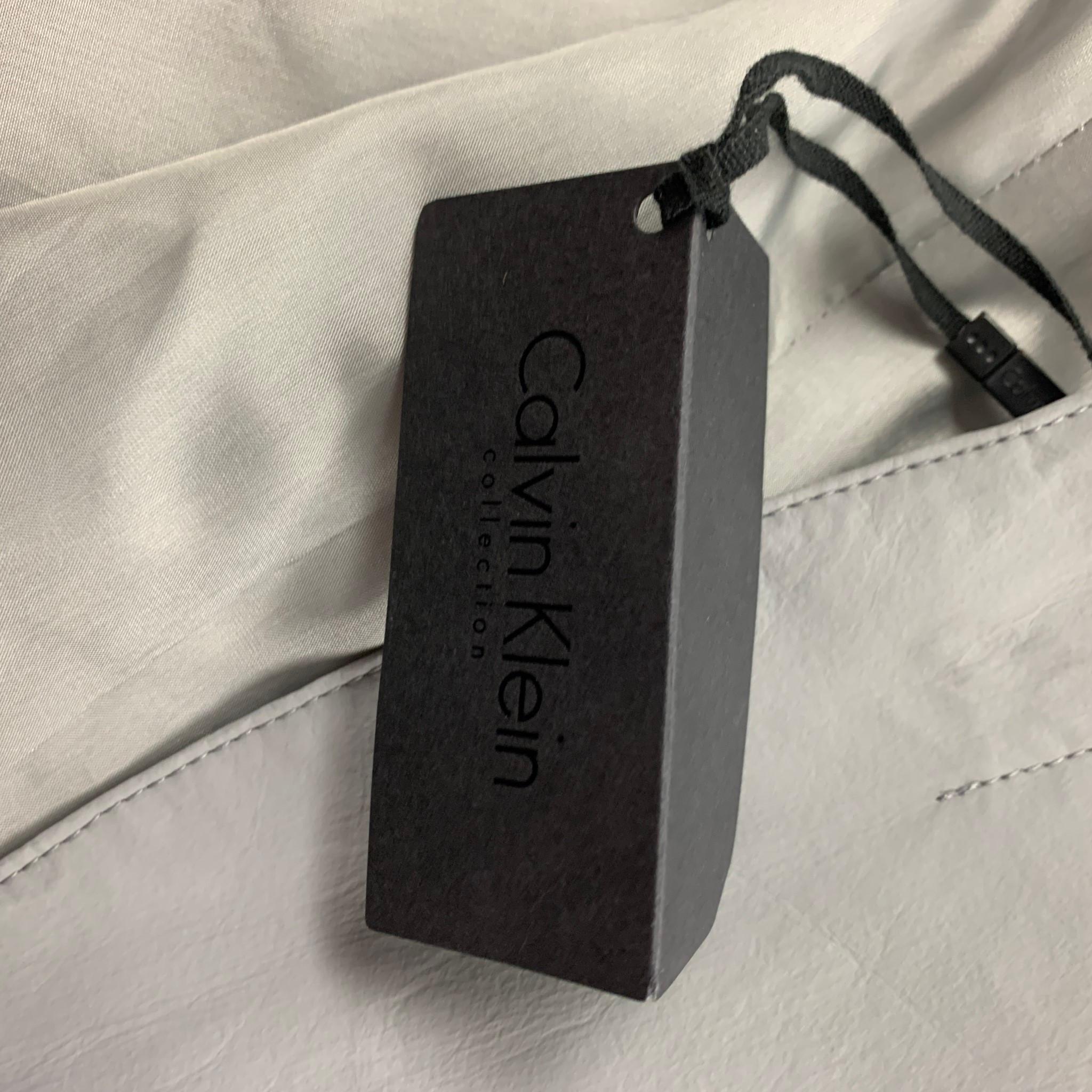 CALVIN KLEIN COLLECTION Size 38 Grey Polyurethane Polyester Suit 6