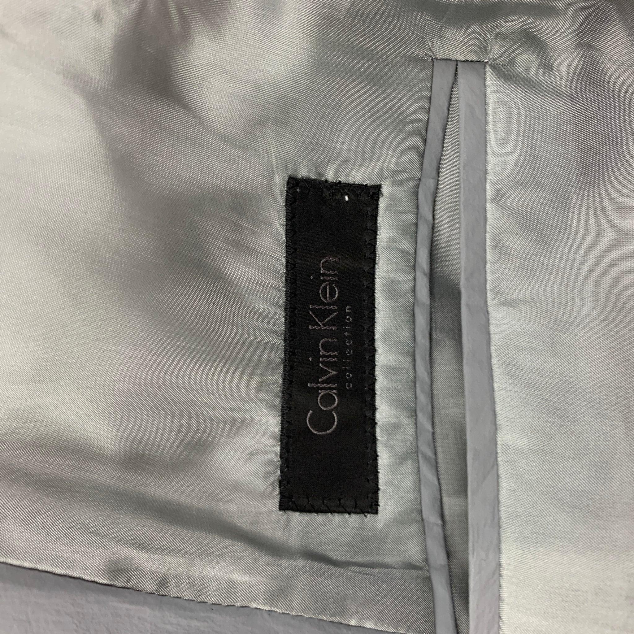 CALVIN KLEIN COLLECTION Size 38 Grey Polyurethane Polyester Suit For Sale 5