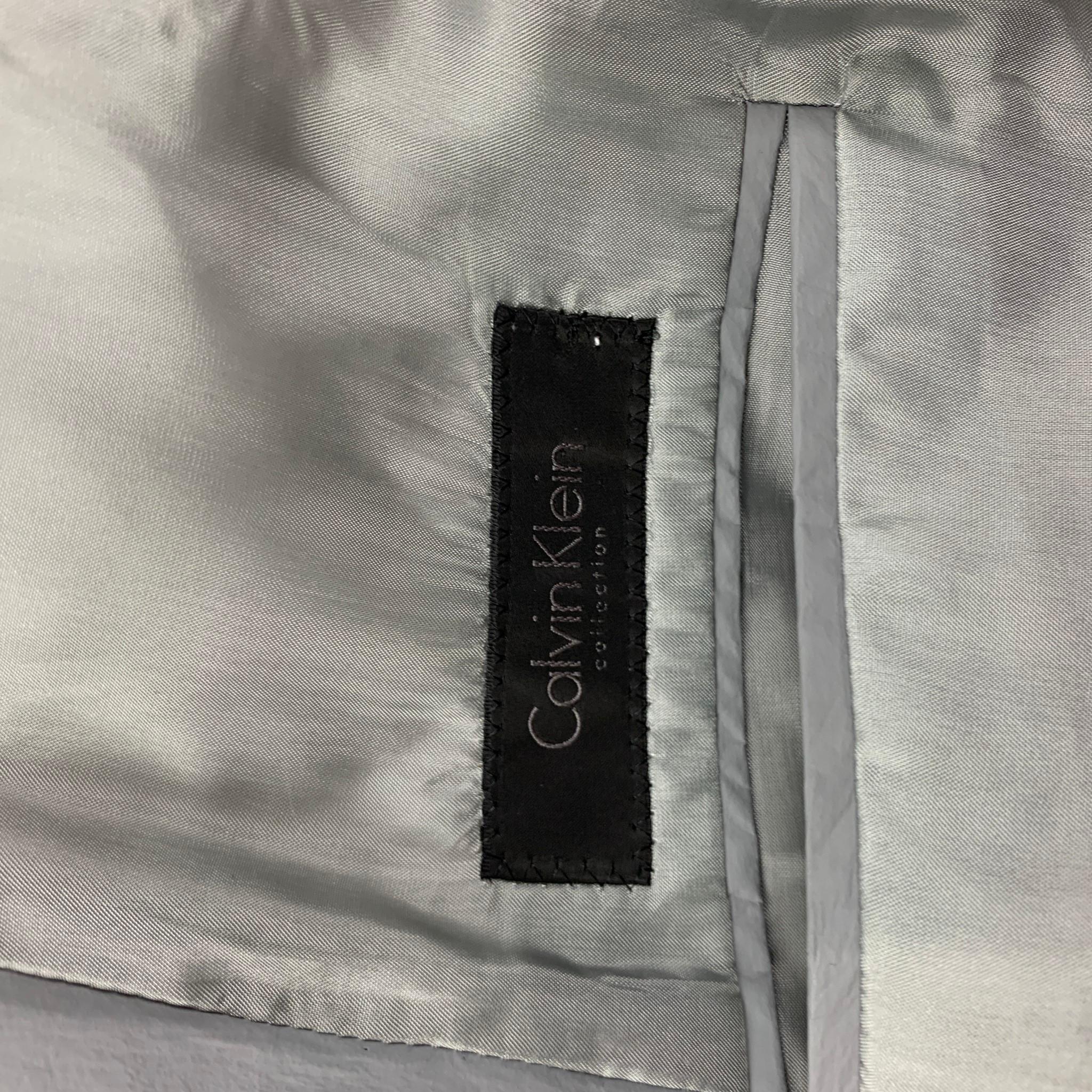 CALVIN KLEIN COLLECTION Size 38 Grey Polyurethane Polyester Suit 4