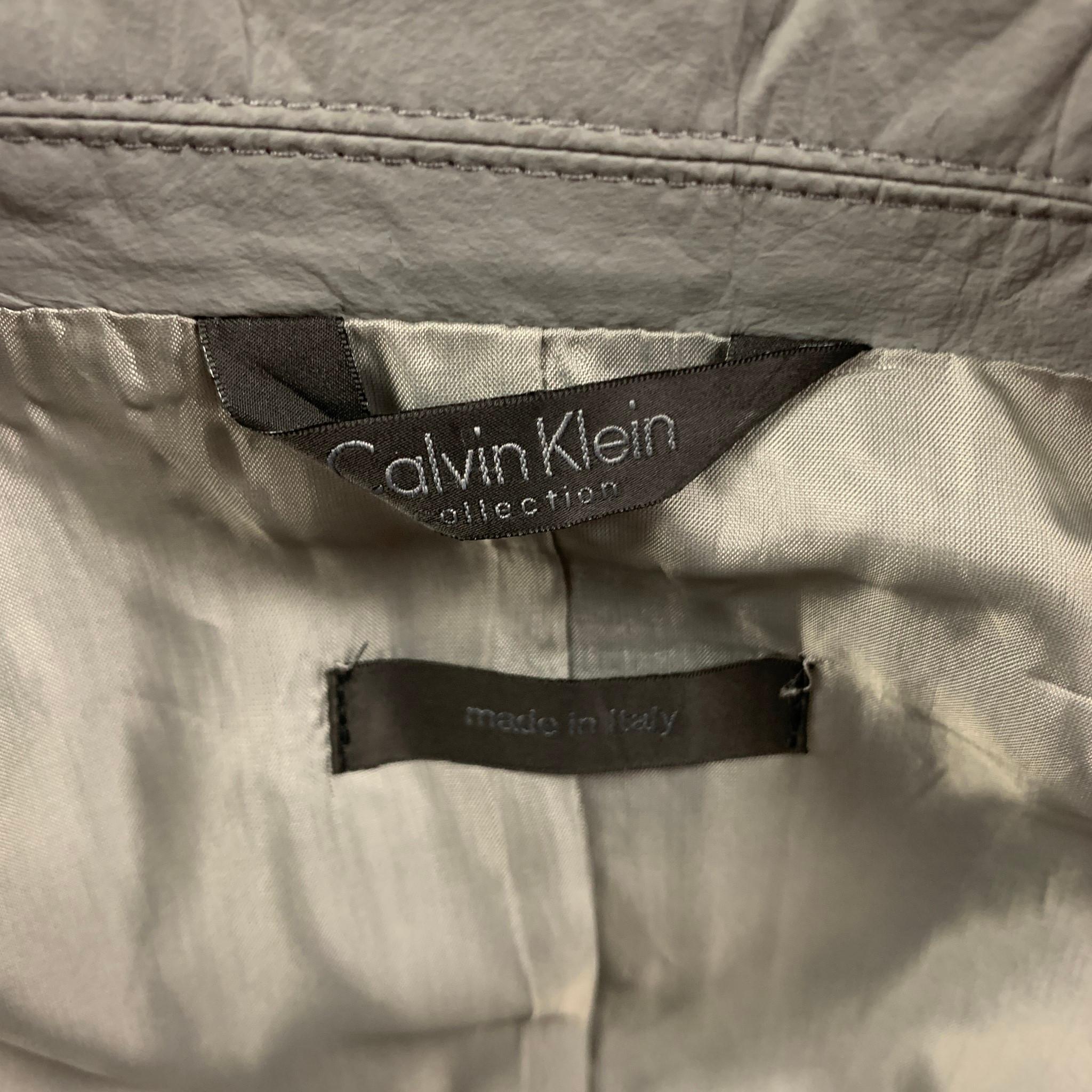 CALVIN KLEIN COLLECTION Size 38 Grey Polyurethane Polyester Suit 5