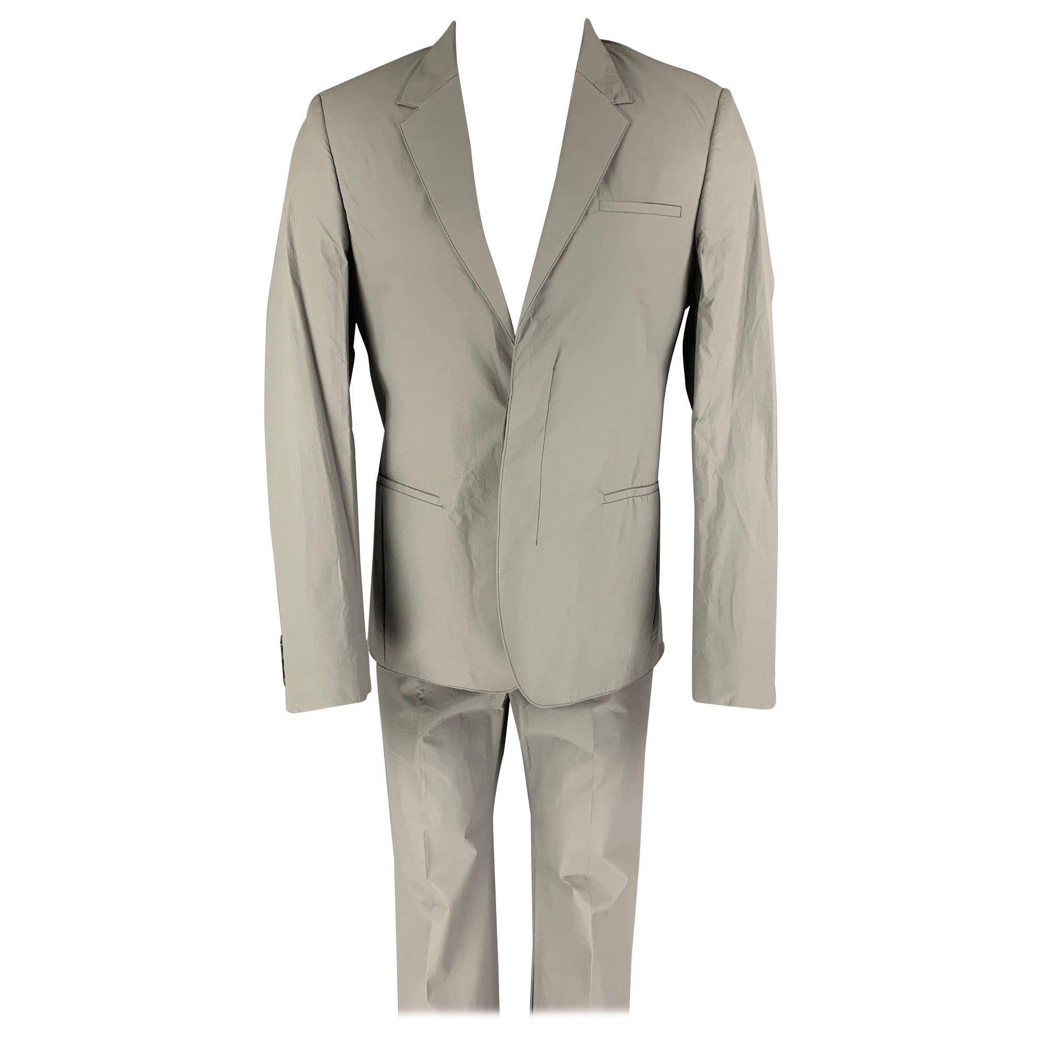 CALVIN KLEIN COLLECTION Größe 38 Grauer Anzug aus Polyurethan und Polyester