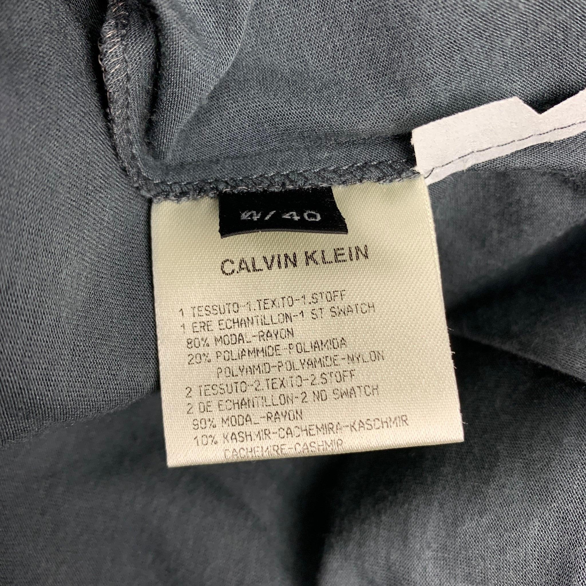 CALVIN KLEIN COLLECTION Size 4 Grey Lace Modal Blend Sheath Dress 3