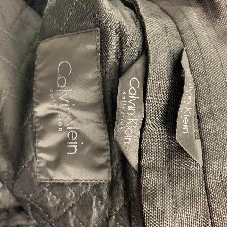 CALVIN KLEIN COLLECTION Size 40 Black Polyester Blend Coat For Sale at ...
